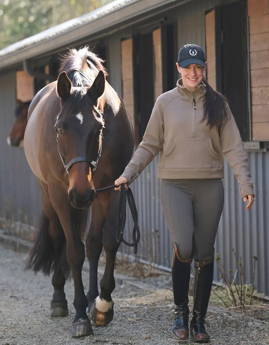Etched Equine Half Zip Sweatshirt Kerrits#color_mink