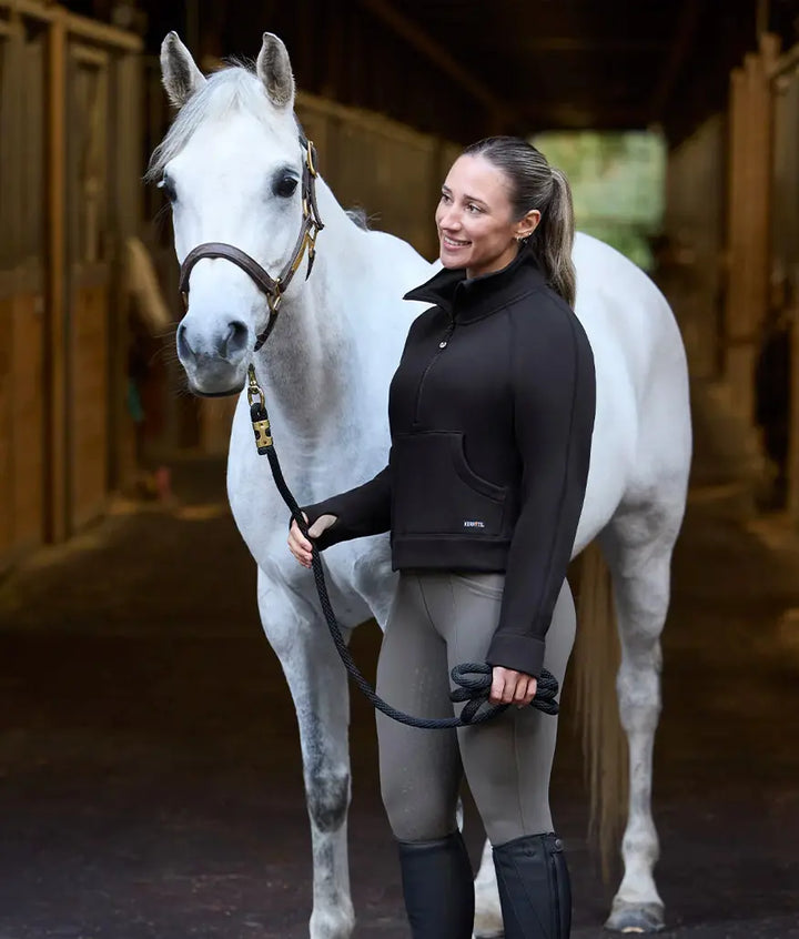 Etched Equine Half Zip Sweatshirt Kerrits#color_black