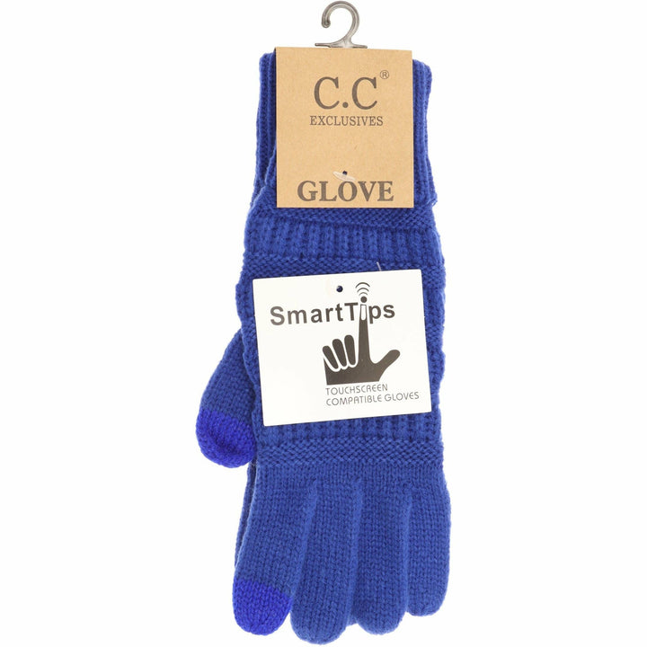 Solid Cable Knit CC Gloves