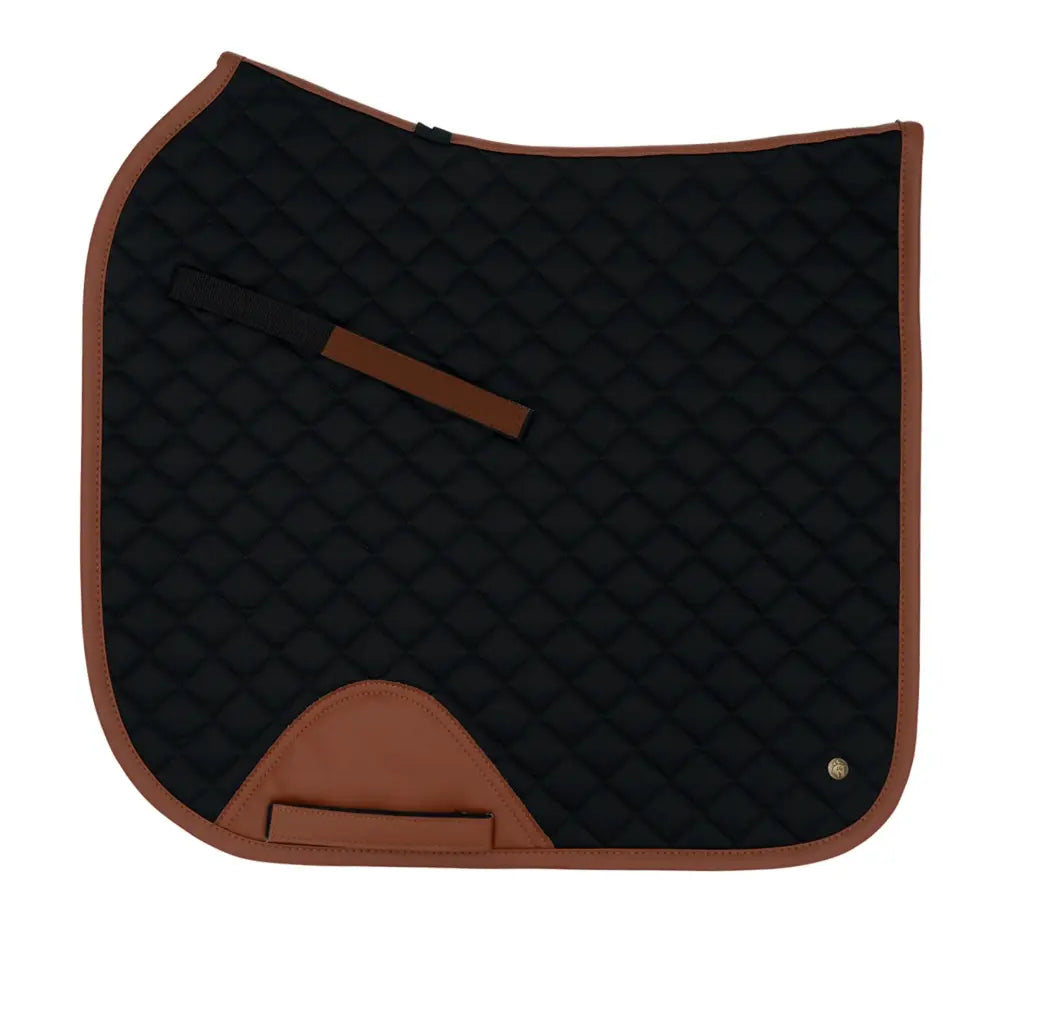 16 Cypress Black & Cognac Saddle Pad 16 Cypress