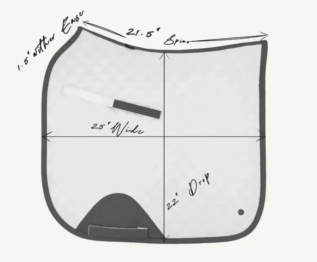 16 Cypress Capri Stripe Dressage Pad - LAST ONE! 16 Cypress