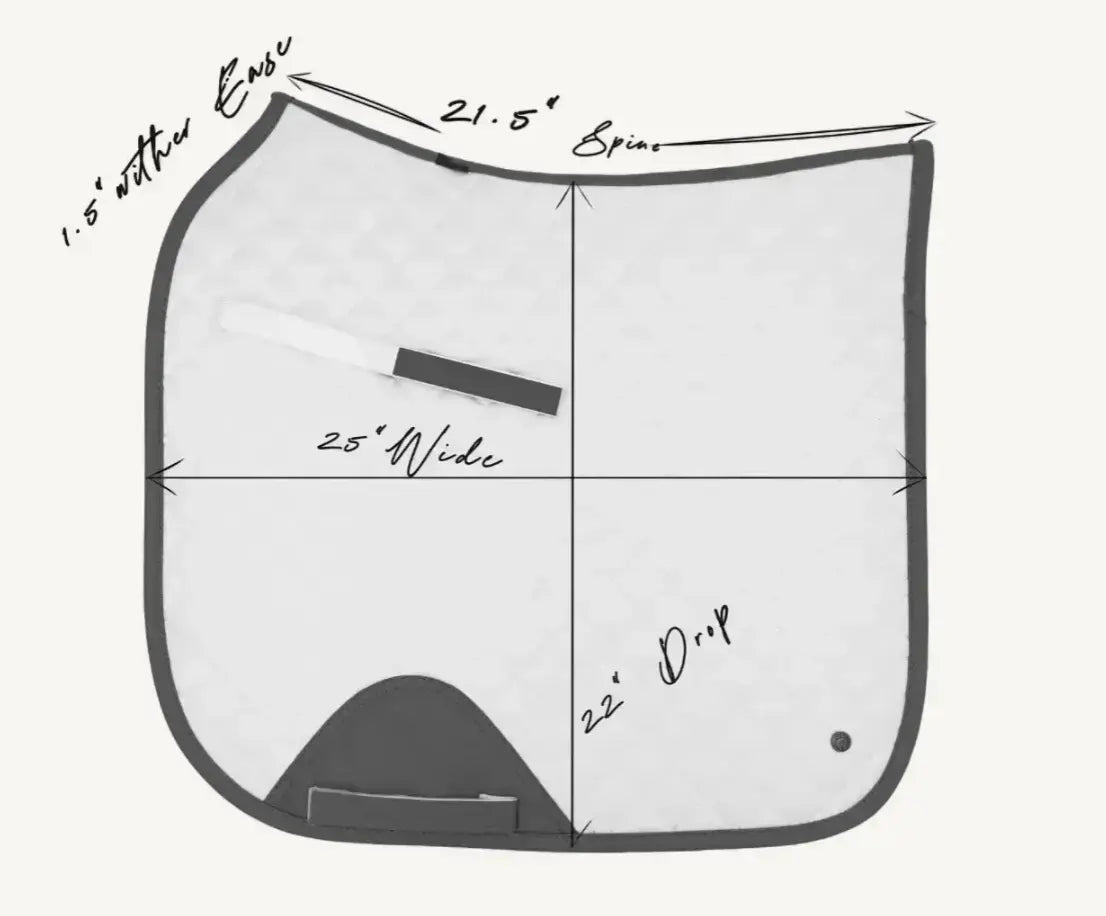 16 Cypress Capri Stripe Dressage Pad - LAST ONE! 16 Cypress