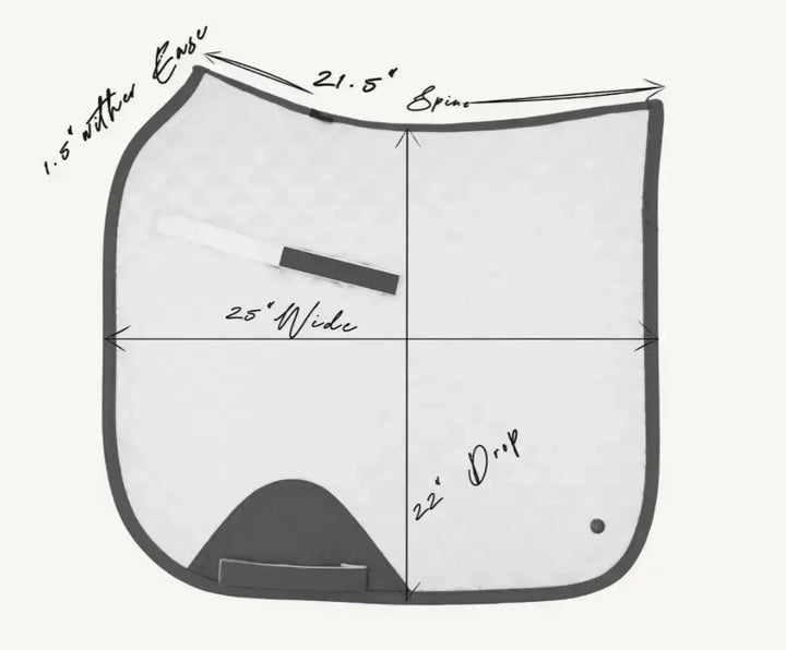 16 Cypress Capri Stripe Dressage Pad - LAST ONE! 16 Cypress