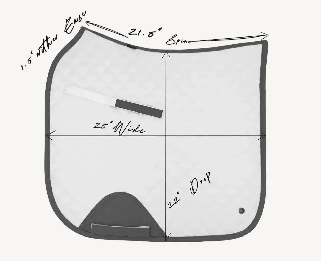 16 Cypress Navy & Hickory Saddle Pad 16 Cypress