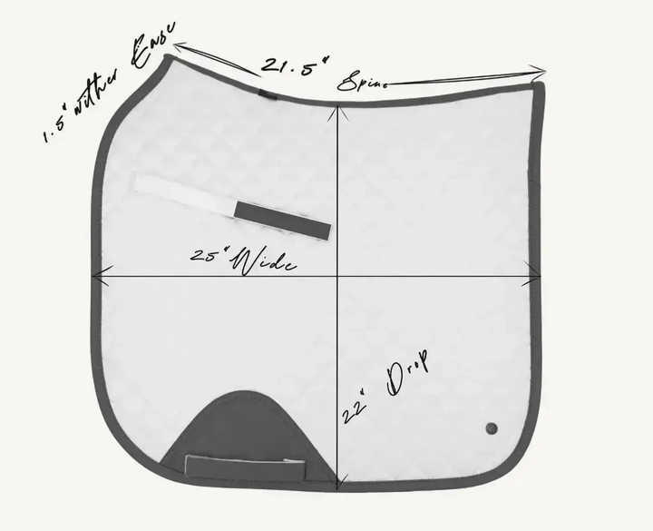 16 Cypress Navy & Hickory Saddle Pad 16 Cypress