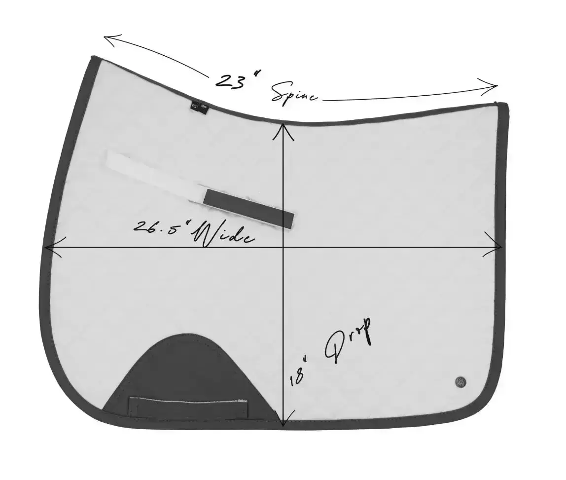 16 Cypress Navy & Hickory Saddle Pad 16 Cypress