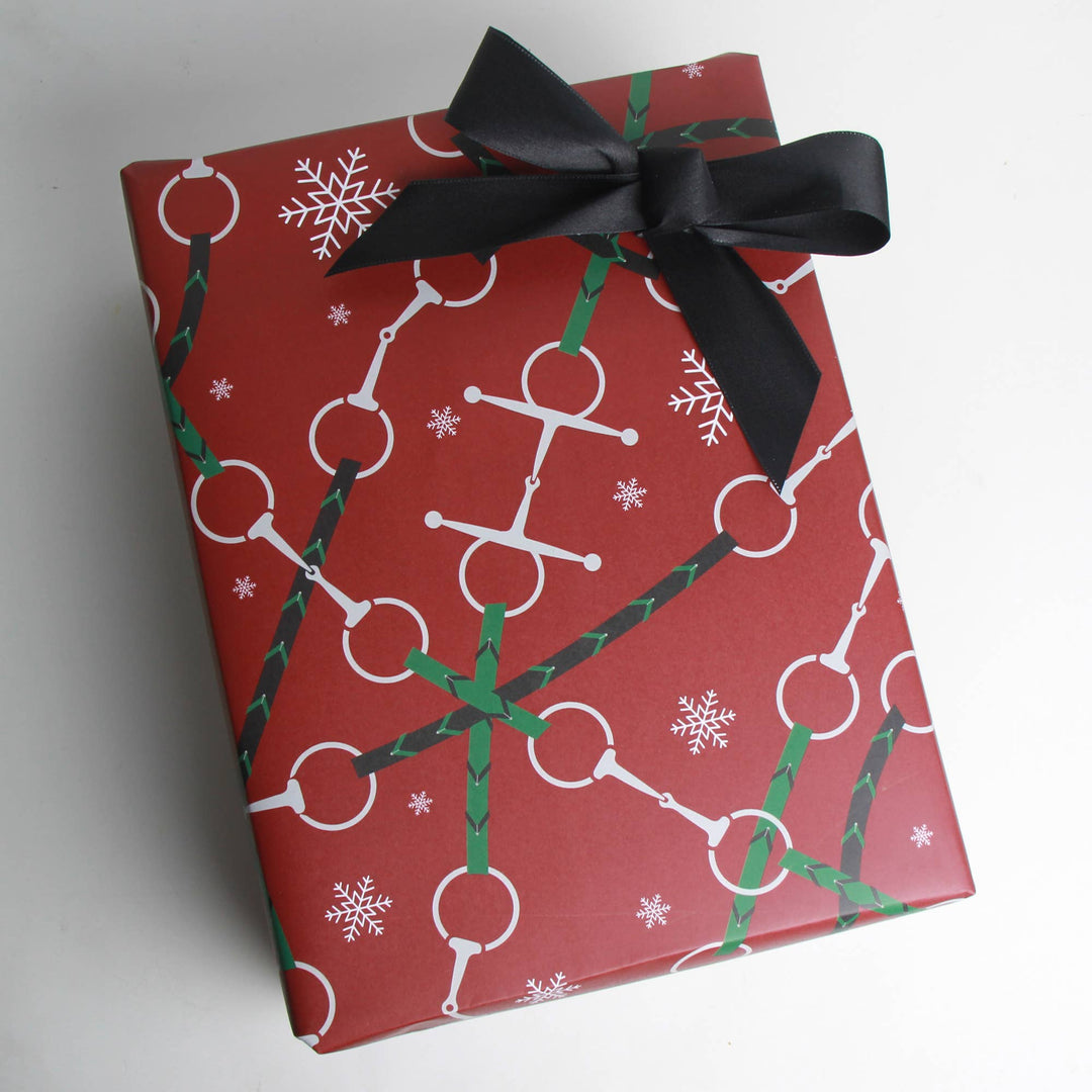 Bits + Reins Holiday - Equestrian Horse Gift Wrapping Paper