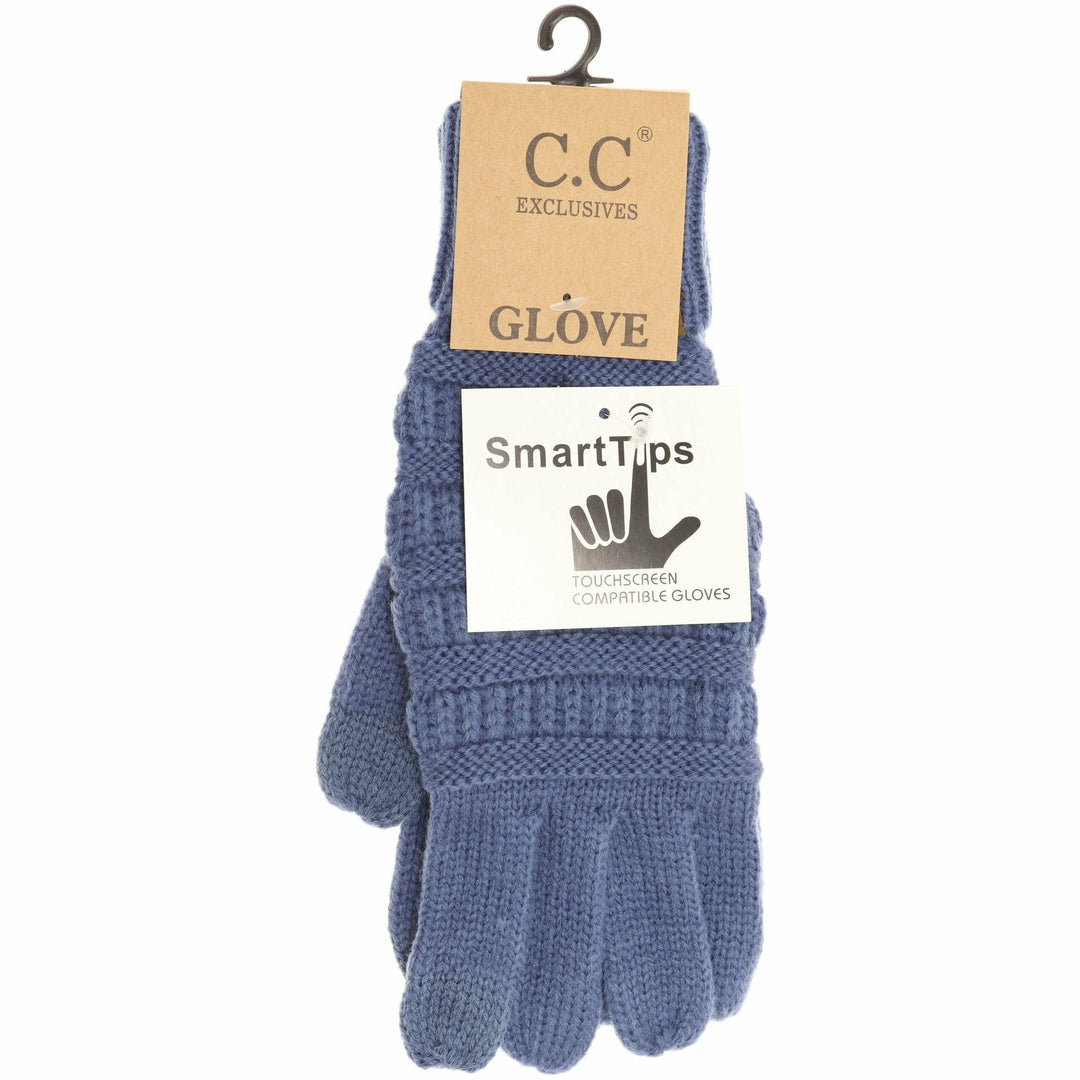 Solid Cable Knit CC Gloves