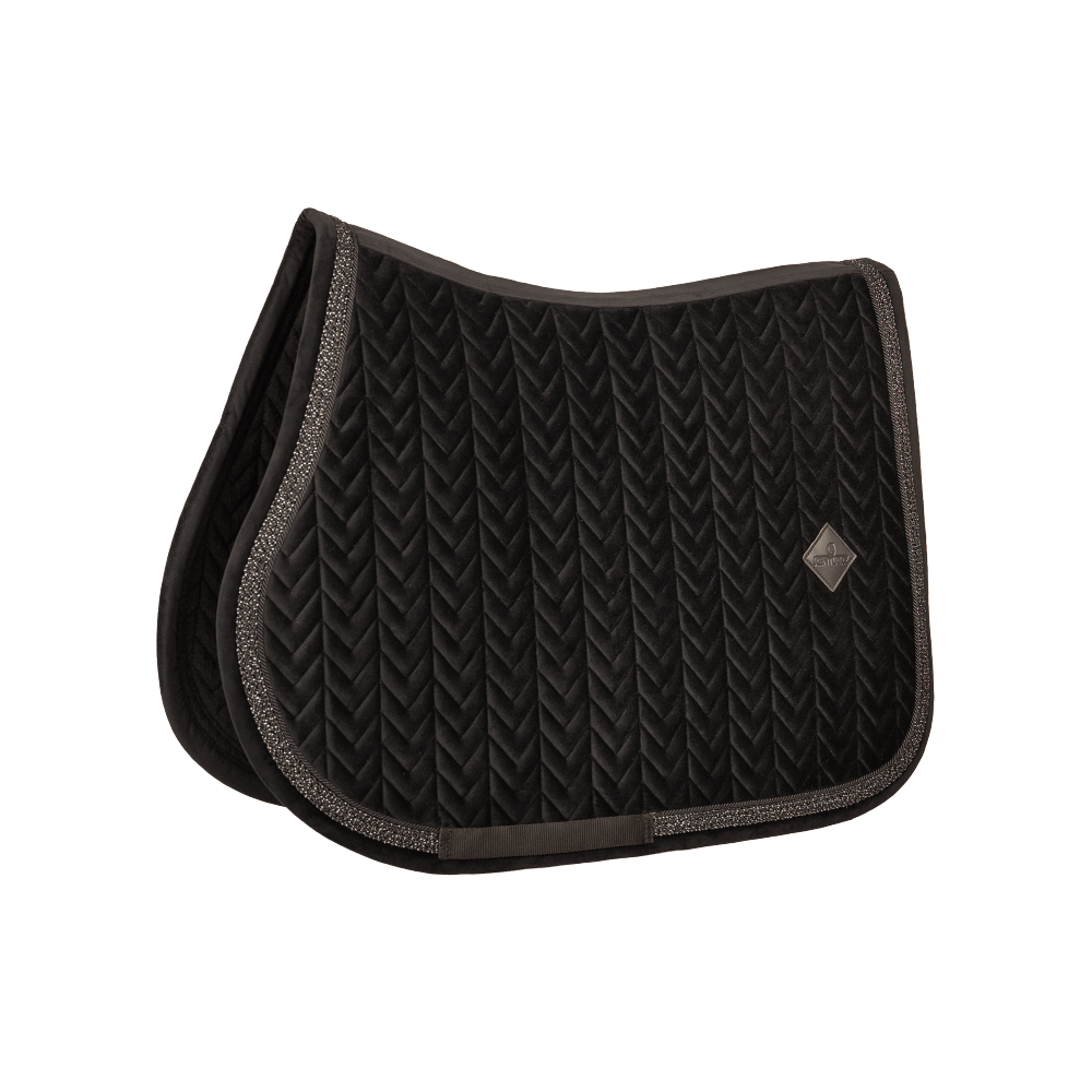 Kentucky Velvet Fishbone Plaited Glitter Rope Jump Pad - Black