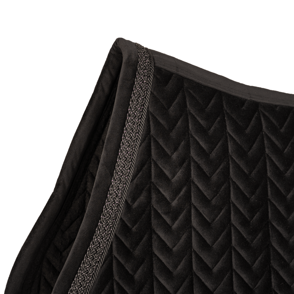 Kentucky Velvet Fishbone Plaited Glitter Rope Jump Pad - Black