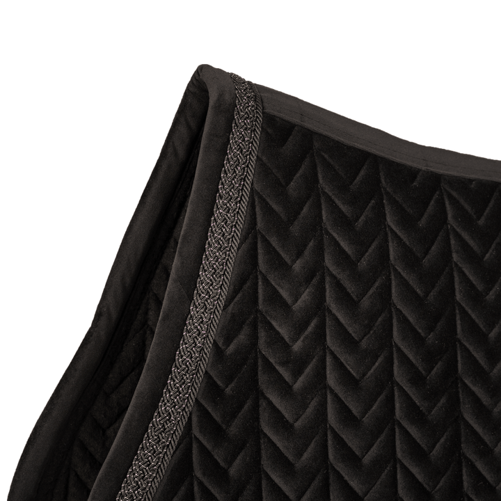 Kentucky Velvet Fishbone Plaited Glitter Rope Jump Pad - Black