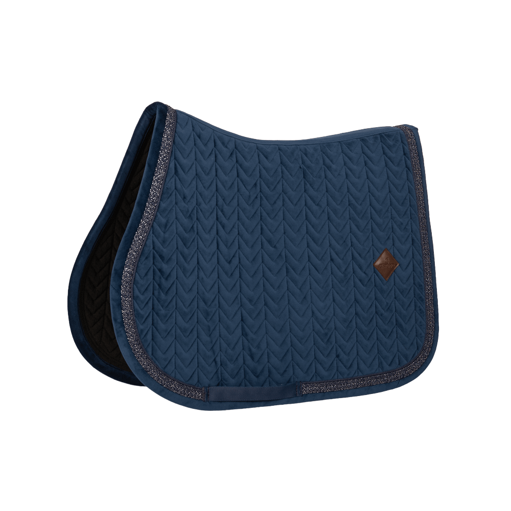 Kentucky Velvet Fishbone Plaited Glitter Rope Jump Pad - Navy