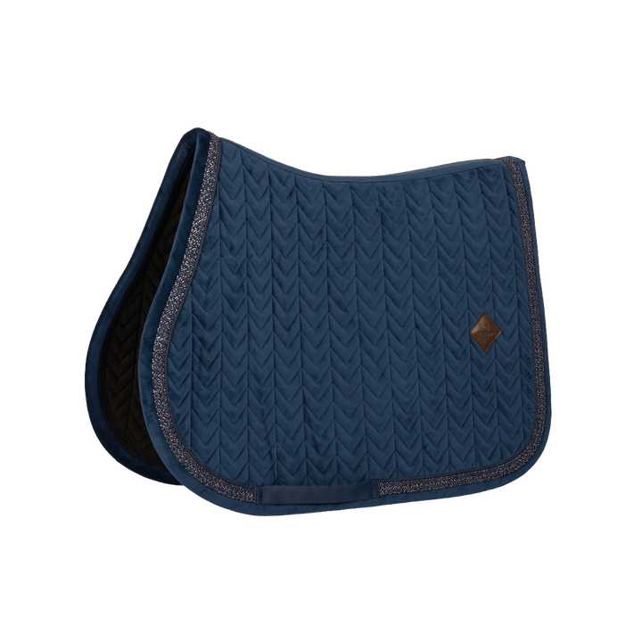 Kentucky Velvet Fishbone Plaited Glitter Rope Jump Pad - Navy