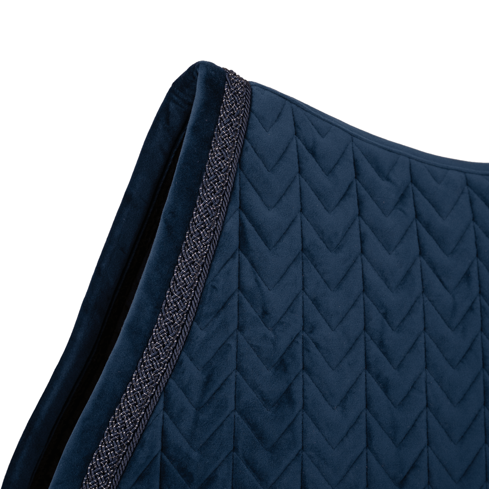 Kentucky Velvet Fishbone Plaited Glitter Rope Jump Pad - Navy