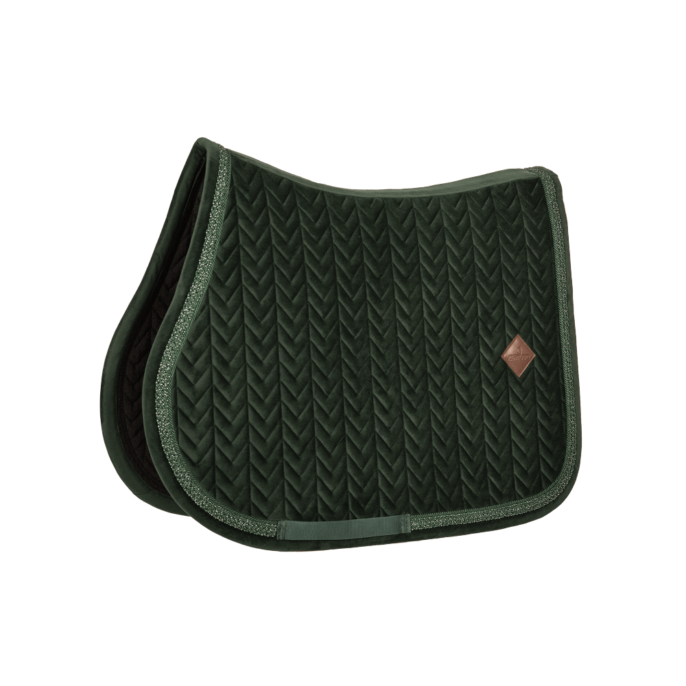 Kentucky Velvet Fishbone Plaited Glitter Rope Jump Pad - Dark Green