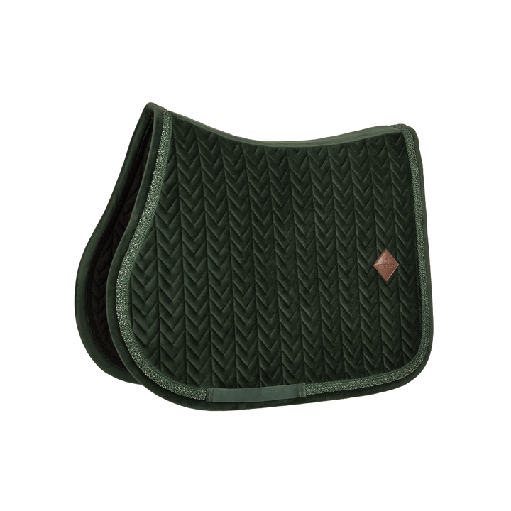 Kentucky Velvet Fishbone Plaited Glitter Rope Jump Pad - Dark Green