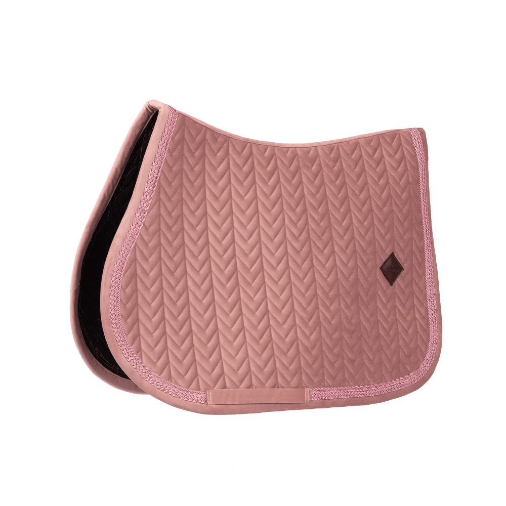 Kentucky Velvet Fishbone Plaited Glitter Rope Jump Pad - Old Rose