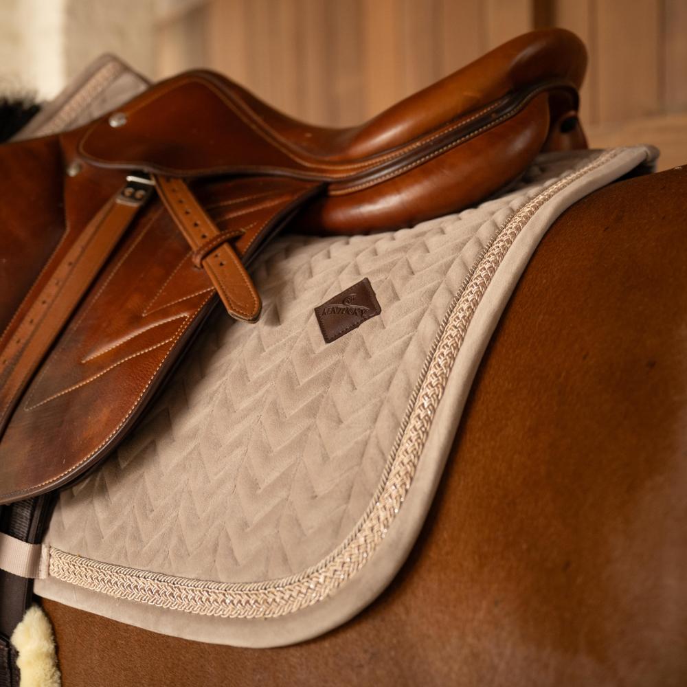 Kentucky Velvet Fishbone Plaited Glitter Rope Jump Pad - Beige lifestyle