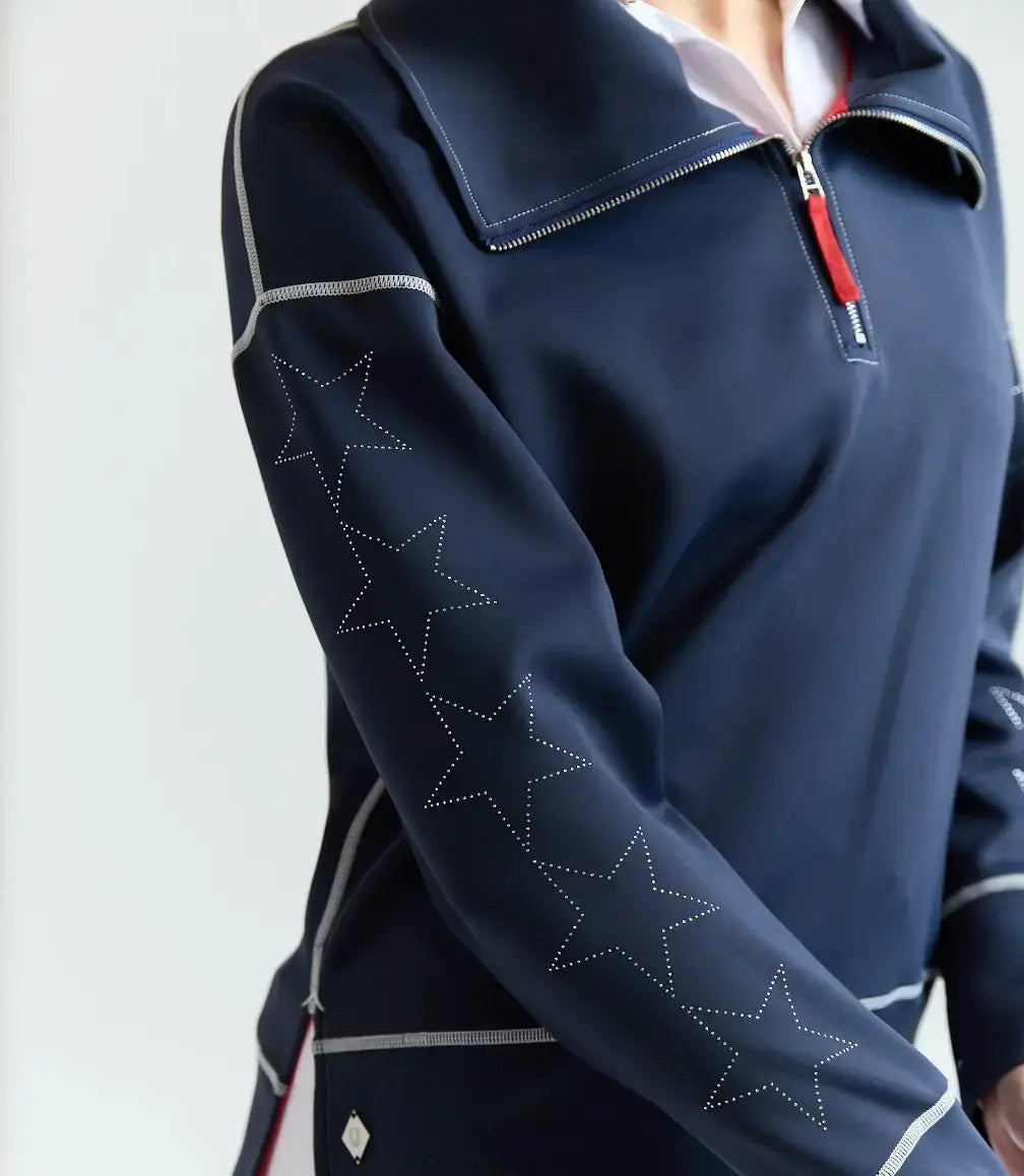 70 Degrees 5 Star Navy Half Zip Scuba Top 70 Degrees