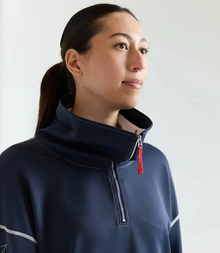 70 Degrees 5 Star Navy Half Zip Scuba Top 70 Degrees