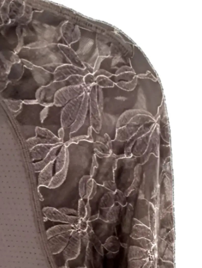 70 Degrees Lace Floral Mesh Sport Mock 70 Degrees