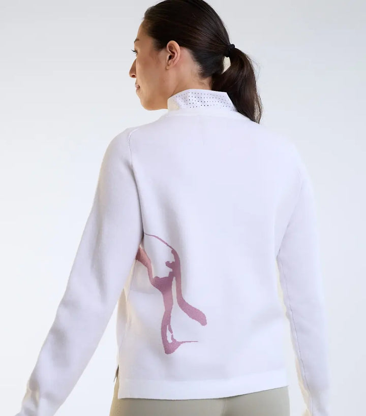 70 Degrees - Salta Sparkle Jump Sweater - Show White, Rose Metallic 70 Degrees