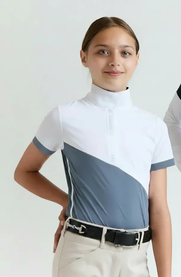 70 Degrees Short Sleeve Asymmetrical Show Shirt 70 Degrees