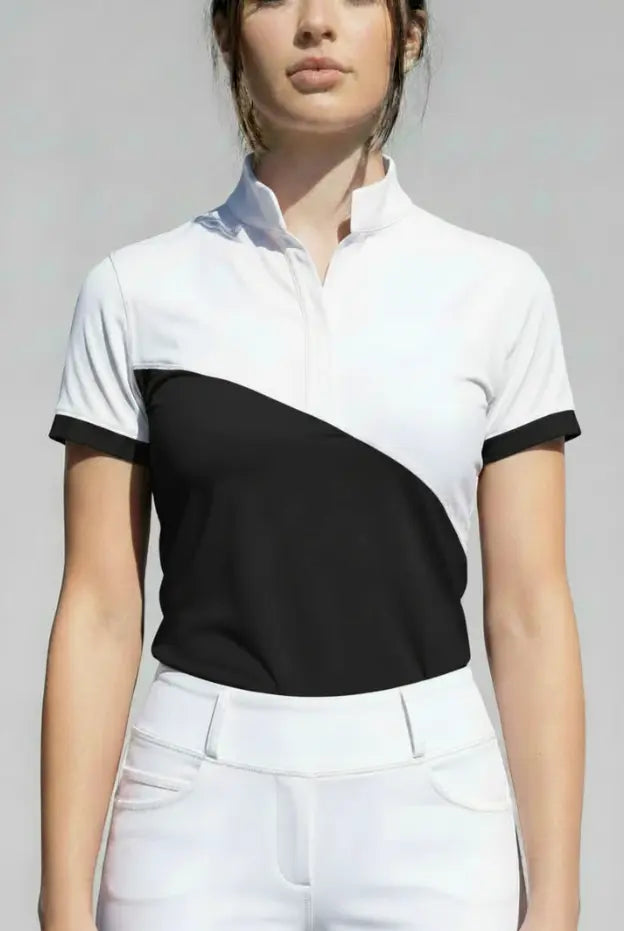 70 Degrees Short Sleeve Asymmetrical Show Shirt 70 Degrees
