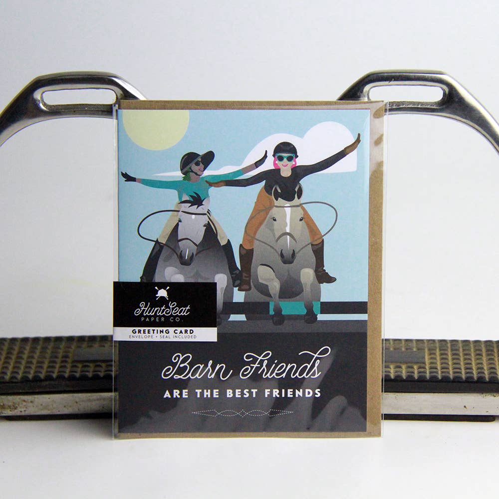 Barn Friends Equestrian Horse Greeting Card