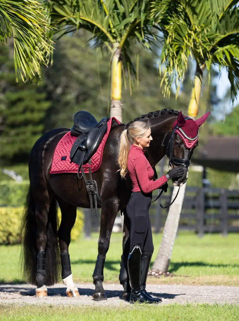 Air Breeze Long Sleeve Sun Shirt Bordeaux Equestrian Stockholm
