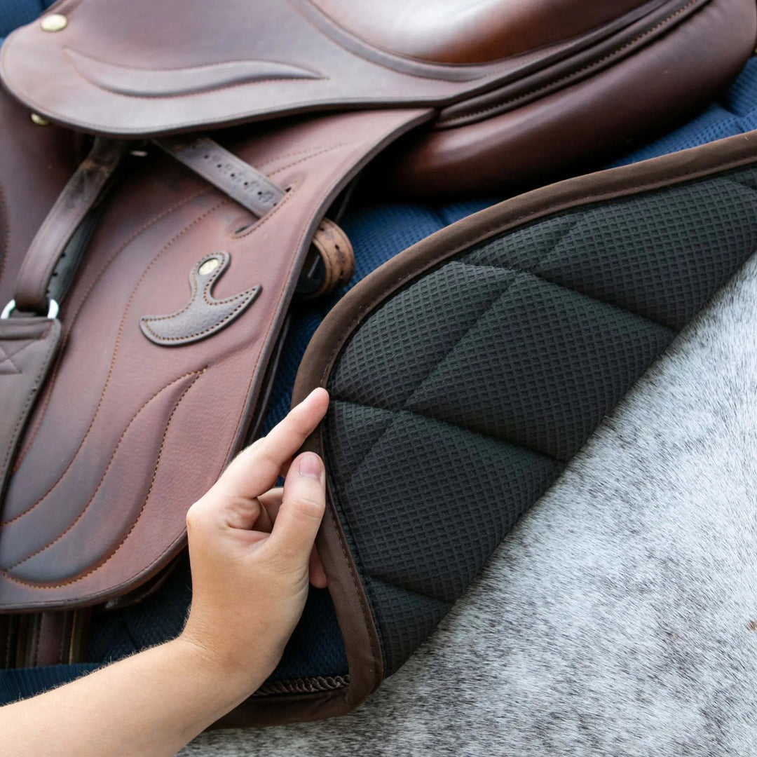 Back on Track Airflow Saddle Pad#color_navy