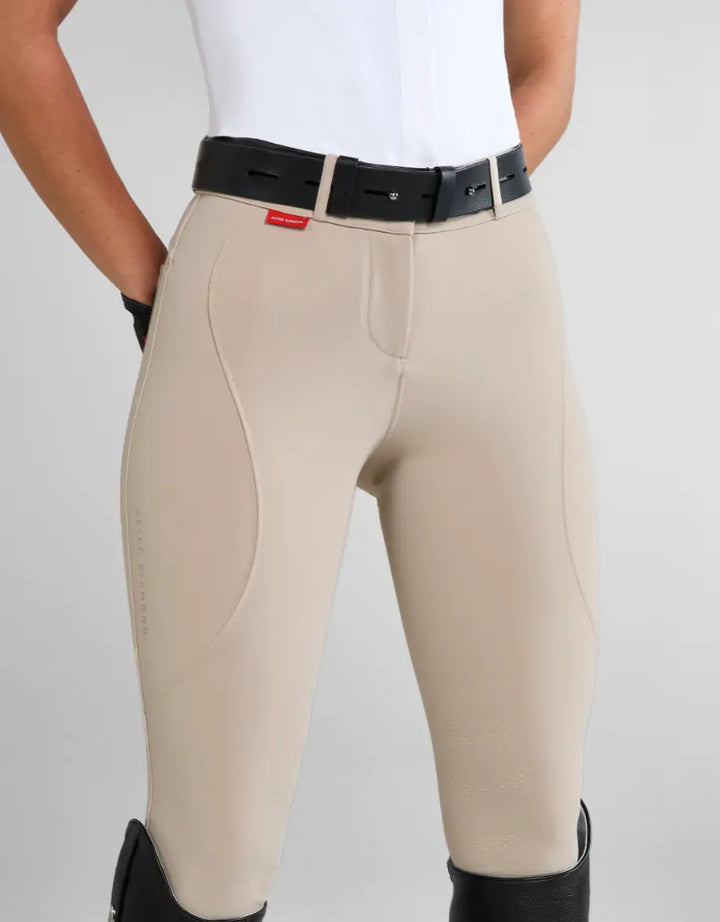 Aztec Diamond Hunter Beige Core Mid Rise Breeches Aztec Diamond
