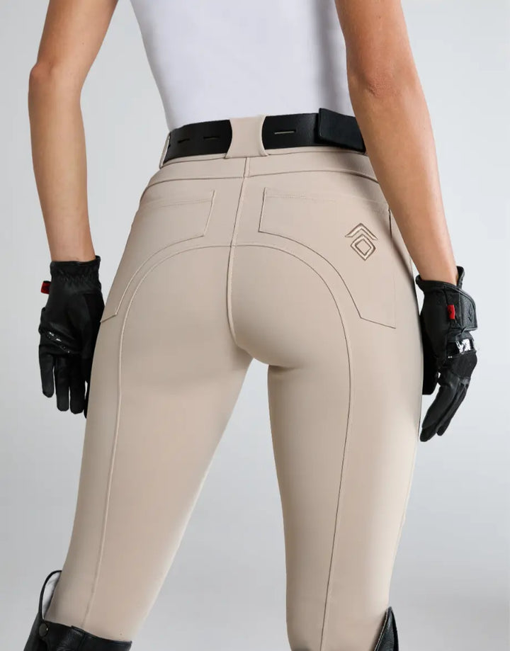 Aztec Diamond Hunter Beige Core Mid Rise Breeches Aztec Diamond