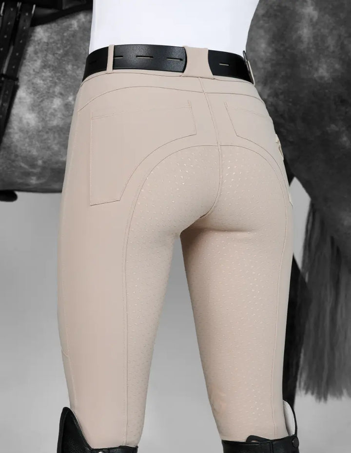 Aztec Diamond Hunter Beige Core Mid Rise Breeches Aztec Diamond
