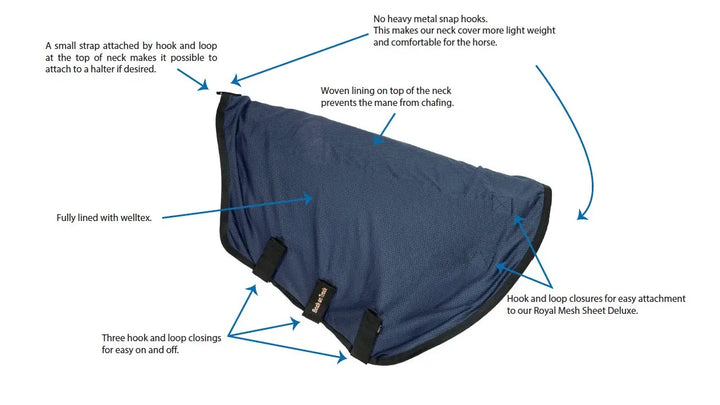 Back on Track Mesh Neck Cover Royal Deluxe Back on Track