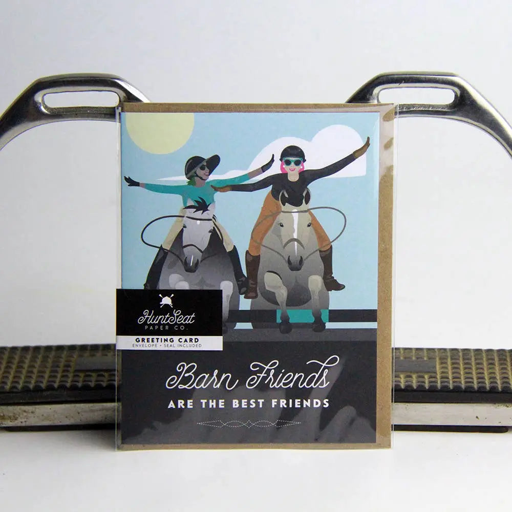 Barn Friends Equestrian Horse Greeting Card Hunt Seat Paper Co.