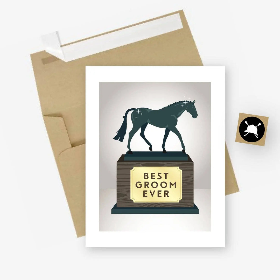 Best Groom Ever Equestrian Horse Greeting Card Hunt Seat Paper Co.