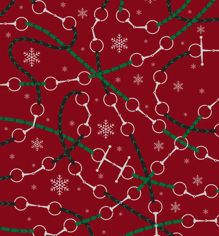 Bits + Reins Holiday - Equestrian Horse Gift Wrapping Paper Hunt Seat Paper Co.