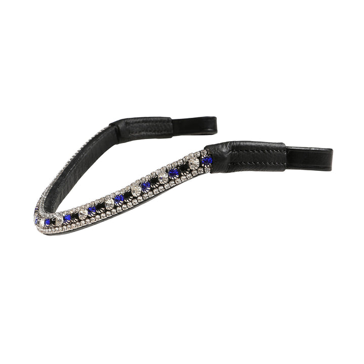 Lumiere Blue Crystal Browband - on bridle