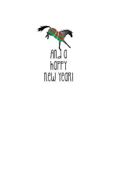 Box of Eight Christmas Cards - Blanketed horse Horse Hollow Press