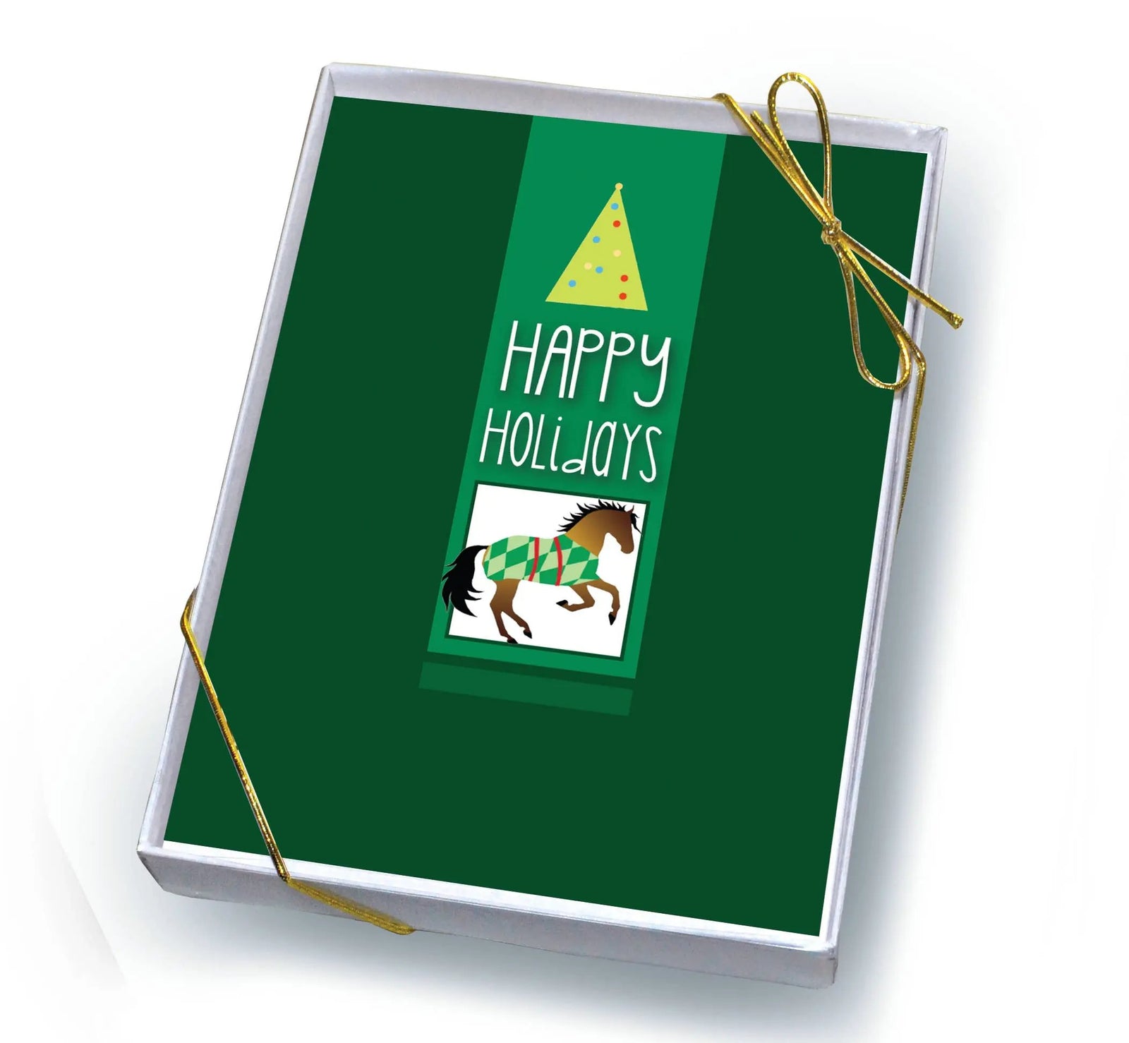 Box of Eight Christmas Cards - Blanketed horse Horse Hollow Press