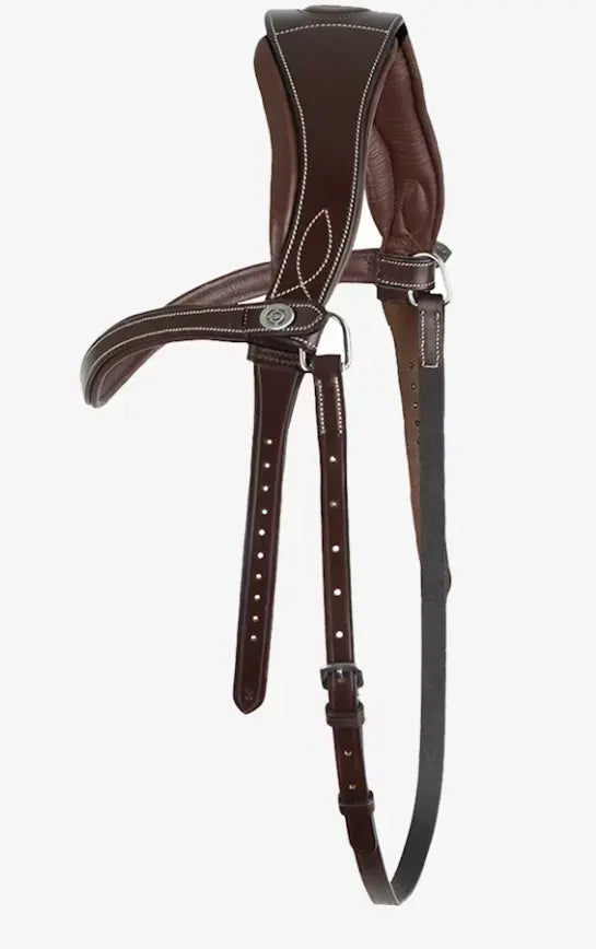 Bridle Flat Throatlatch Attachment 1/2" width Dark Stitching PS of Sweden