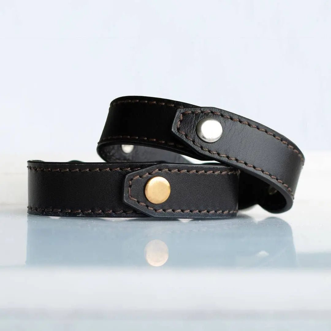 Bronson Equestrian Leather Horse Bit Bracelet in Gold URBAN-EQUESTRIAN