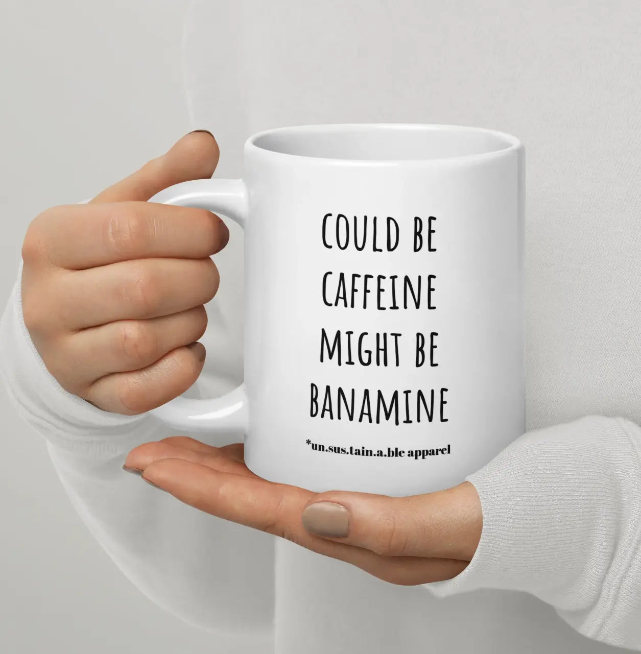 Caffeine and Banamine - Jumbo 20 oz mug un.sus.tain.a.ble apparel