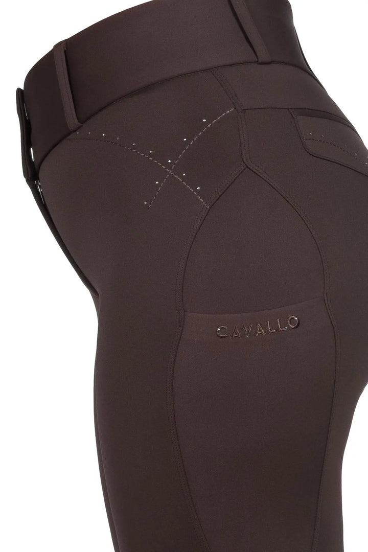 Cavallo Caval Candera Full Grip Breeches - Café Noir detail