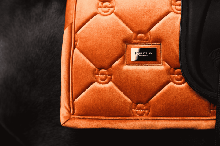Equestrian Stockholm Velvet Classic Dressage Pad -Chestnut