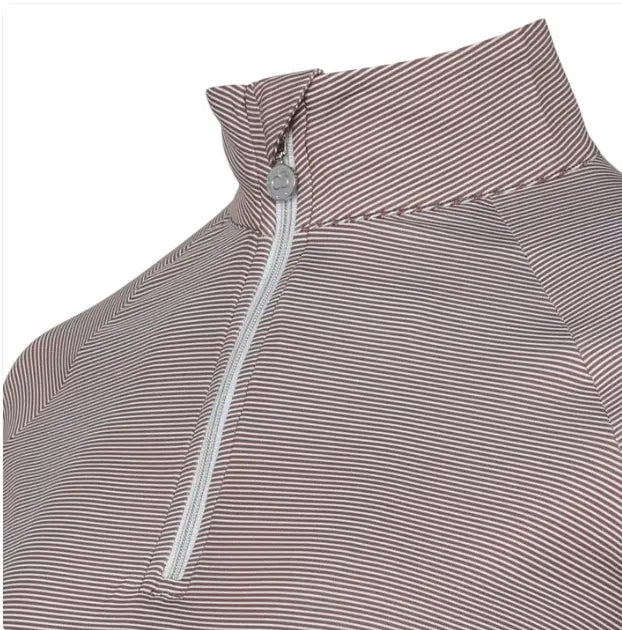 Chestnut Stripe  1/4 Zip Long Sleeve Dapple Bay