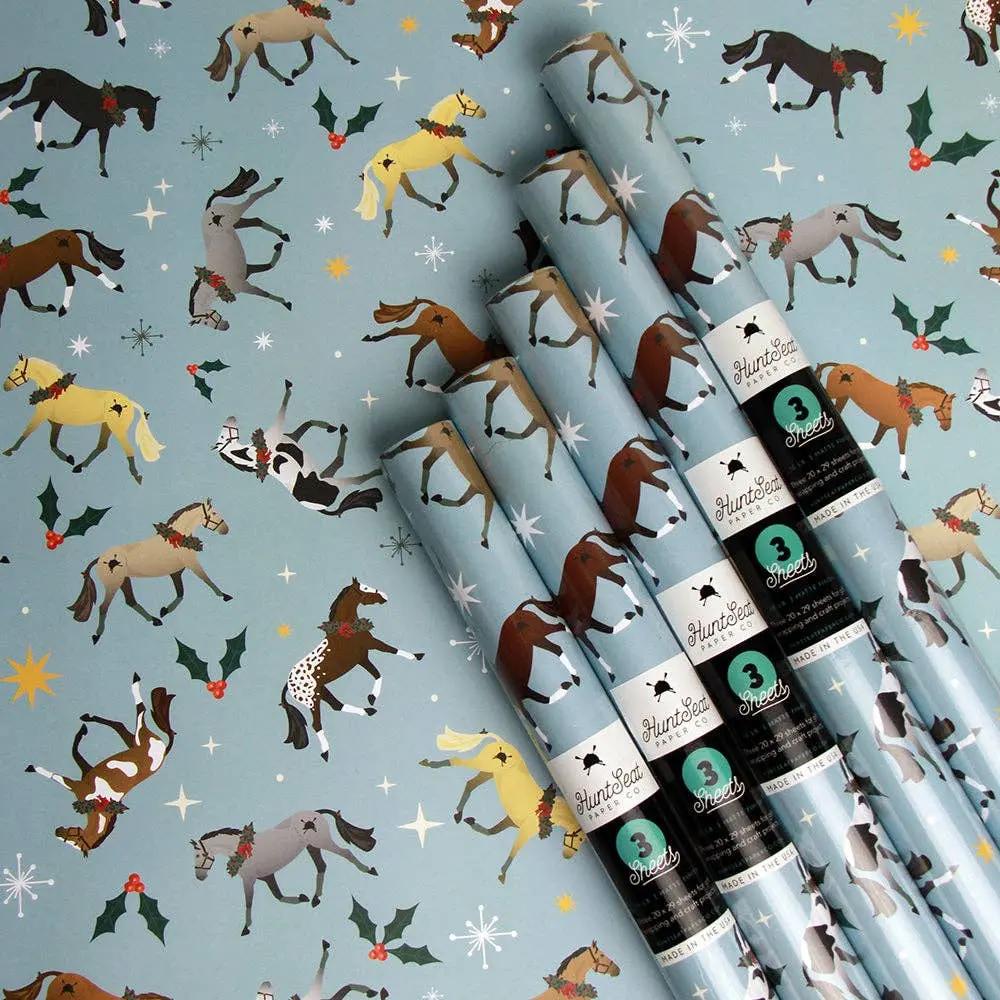 Christmas Horse Gift Wrap Hunt Seat Paper Co.