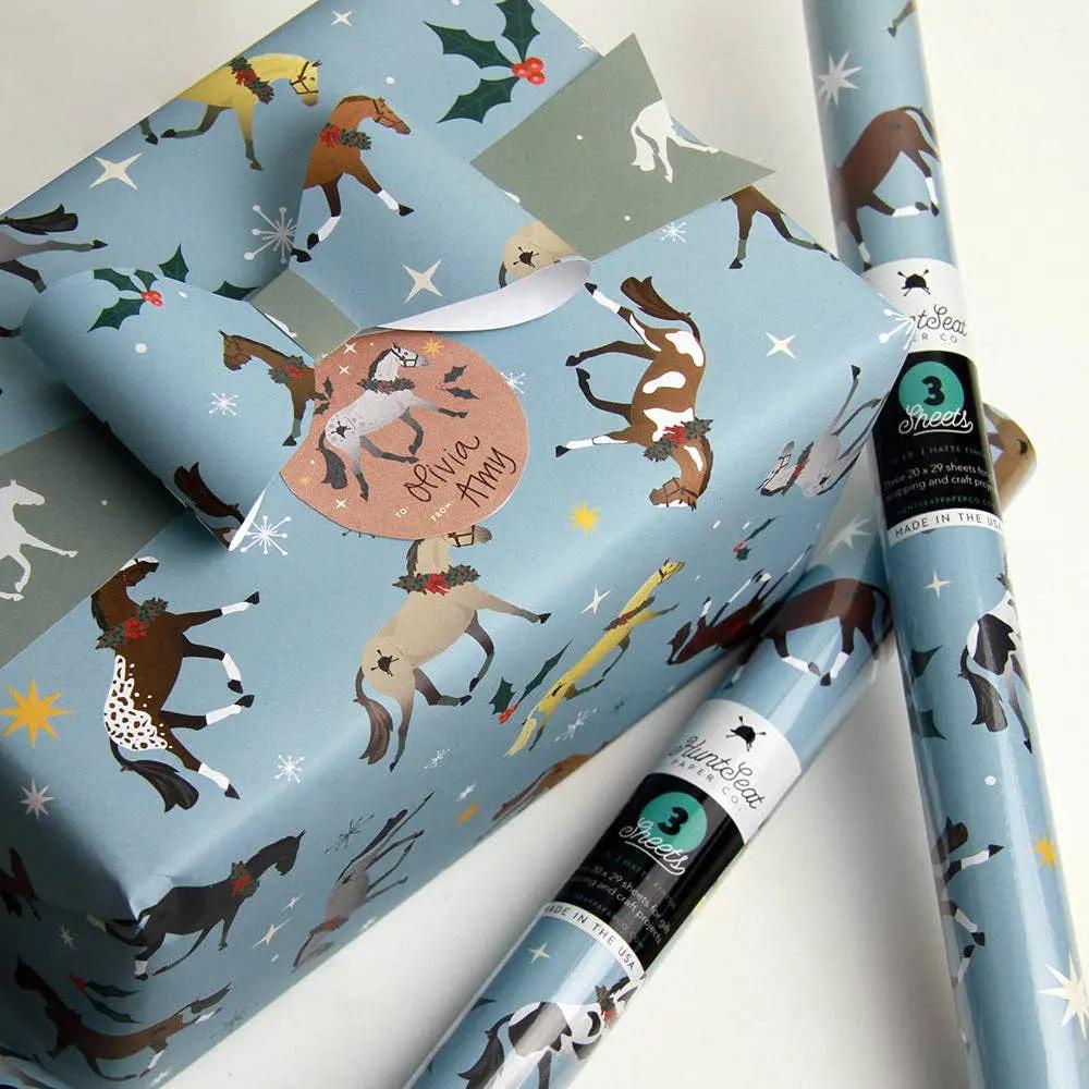 Christmas Horse Gift Wrap Hunt Seat Paper Co.