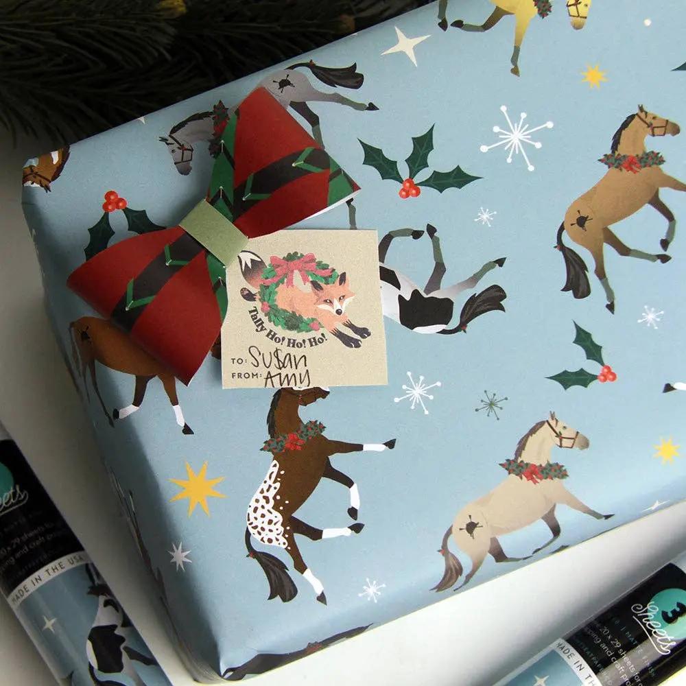 Christmas Horse Gift Wrap Hunt Seat Paper Co.